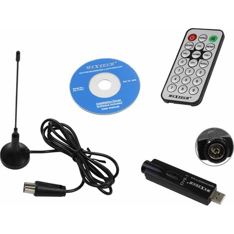 Decoder digitale terrestre usb 2.0 per pc e notebook con telecomando ricevitore e registratore dvb-t con antenna la tua tv sul pc (1/4)