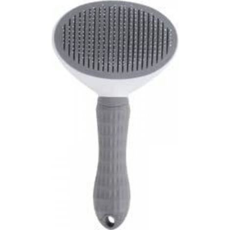 Brosse pour chat, peigne anti-poils pour chats, brosse de toilettage antidérapante, brosse en acier inoxydable pour chiens, accessoires pour chats (gris) (1/5)