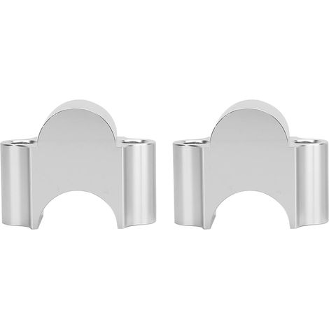 Pince de Guidon en Aluminium de 28MM, Adaptateur de Hauteur de 28MM, adapté au Vélo ATV (SILVER) (1/4)