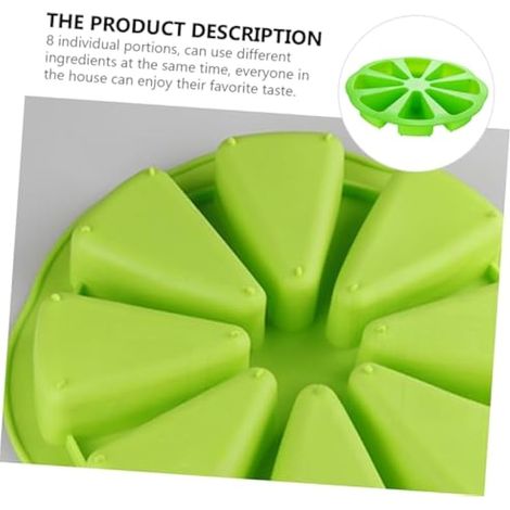 Moule de cuisson triangulaire en silicone à 8 cavités - Vert - Moule à gâteau - Moule à biscuits - Outil de cuisson pour la cuisine