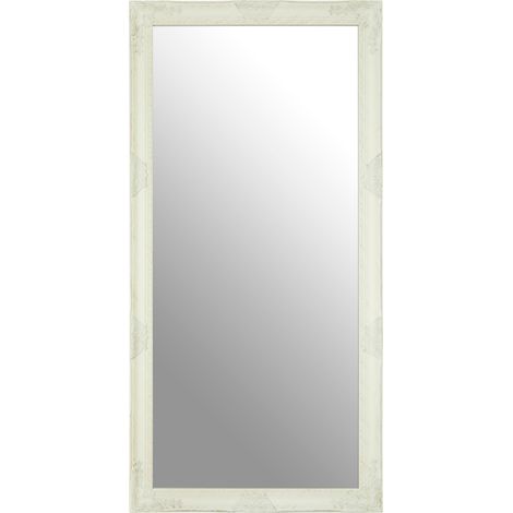 Premier Housewares Rectangular Wall Mirror/ Classic Mirrors For Bathroom / Bedroom / Garden Walls Fancy Wall Mounted Mirrors For Hallway With White / Gold Finish 84 x 4 x 170 (1/5)