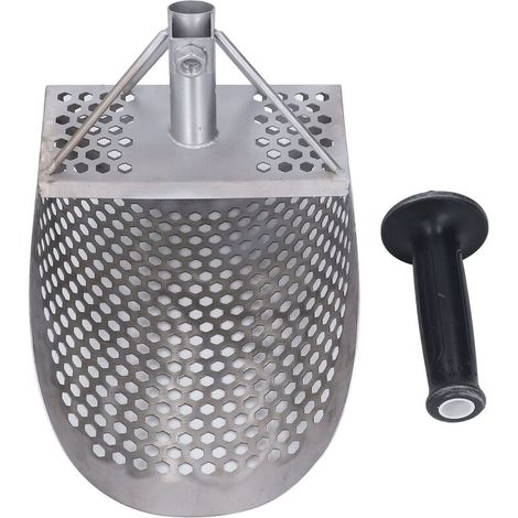 Beach sand shovel, metal detector, hunting tool detector, stainless steel hexahedral holes, sand shovel