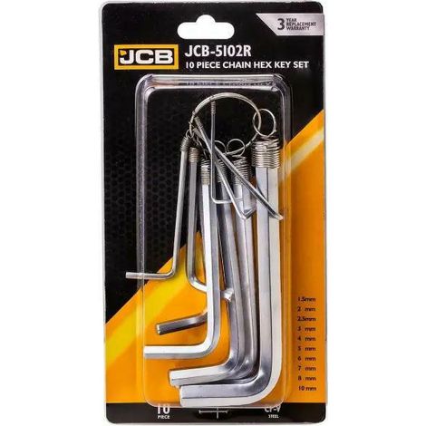 Schlüssel und Stecknüsse jcb jcb-5102r Stahl 1,5-10mm 10 Stück