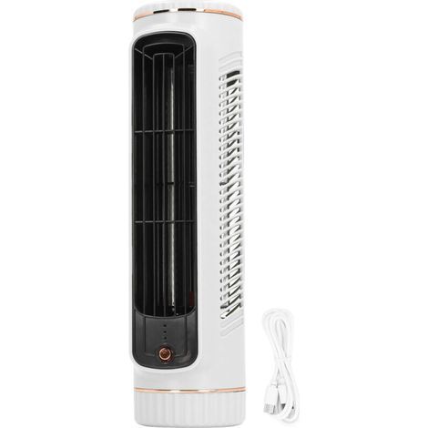 Ventilateur sans pale rechargeable 3 vitesses – Silencieux, hauteur 26,7 cm – Idéal pour chambre, bureau ou extérieur (1/5)
