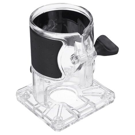 Base De Fraisage Pour Makita RT0701C Et Worx WU601 - Plateau Transparent Réglable En Plastique Robuste - Accessoire De Menuiserie - Lot De 1 (1/5)