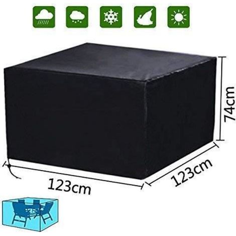 Housse de protection - - 123 x 123 x 74CM - Polyester 210D - Protection complète - Extérieur (1/4)