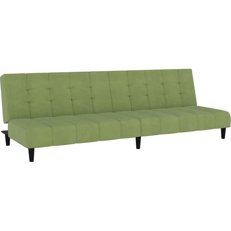 Canapé  Sofa-lit à 2 places vert clair velours