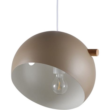 Lampe Suspension Déco "Tubbie" 23cm Marron (1/5)