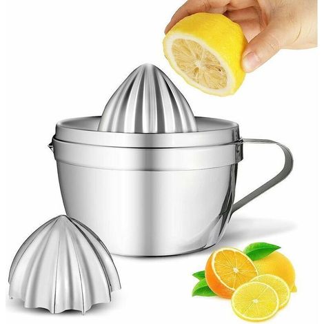 Spremiagrumi manuale in acciaio inox – Ideale per arance, limoni e pompelmi – Lavabile in lavastoviglie
