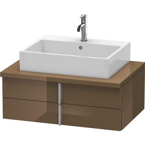 VERO consolle bassa 285x800x518mm marrone oliva lucido