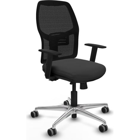 Chaise de bureau piqueras y crespo Alfera noir mousse découpée (1/2)