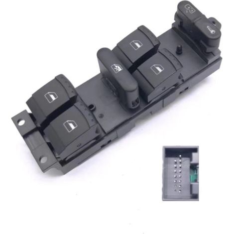 Interrupteurs de porte et de fenêtre électriques SEAT Sharan modèle 01-02, interrupteur principal de lève-vitre 7M3 959 857D (1/5)