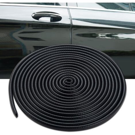 LaBlanc - Protezione per bordi portiere auto in gomma senza colla - Accessori auto in gomma a forma di U - per berline, camion, SUV, ATV, barche (5 m, nero) (1/5)