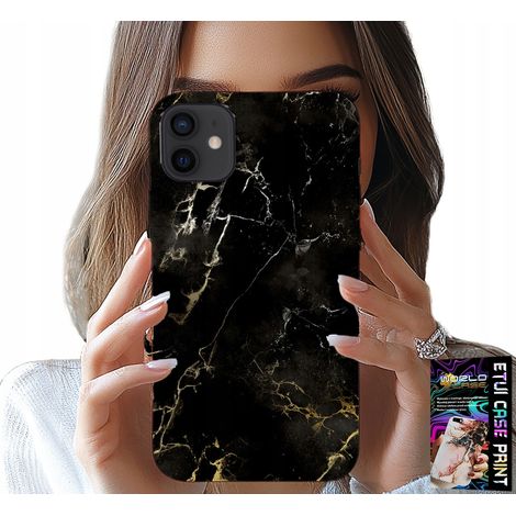 Custodia per iPhone 13 mini - elegante custodia con motivo effetto pietra (1/5)