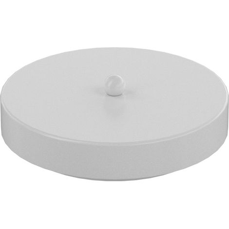 Rosone Tondo Multiforo Metallo Bianco 7 Uscite D10Cm