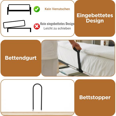 Lit 90x190 cm avec tête de lit en L, rangement hydraulique, éclairage LED, tissu lin gris, sommier inclus, montage des deux côtés, sans matelas (1/5)