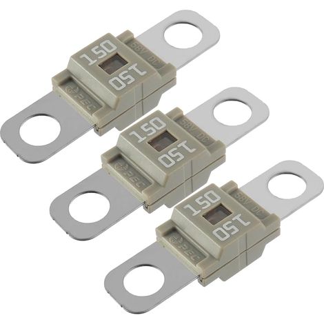AMI/Midi Fusible 150A à courant élévé Bolt-on Midi Fusible 150 Amp Gris pour Voitures, Bus, Camions, Caravanes, Véhicules de Construction (Lot de 3) (1/4)