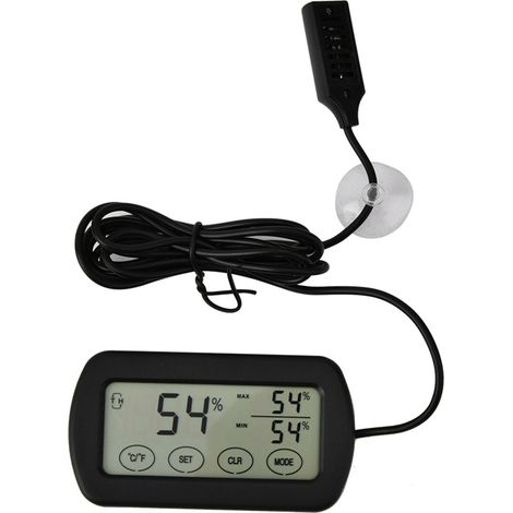Thermomètre Hygromètre Numérique LCD pour Incubateur Œufs et Terrarium Reptiles