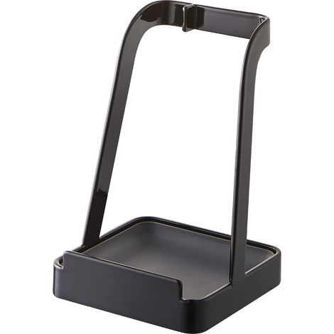 Cooking cuillère et support de couvercle en pot, acier, noir, support de livre de cuisine, porte-tablette, L 10 x W 10 x H 15 cm (noir) (1/5)