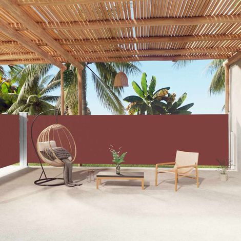 vidaXL Toldo lateral retráctil marrón 160x1000 cm (1/5)