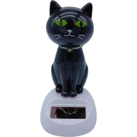 Chat Animal Dansant Solaire pour Tableau de Bord, Figurine Solaire Voiture Qui Bouge Chat, Jouet de Danse à Énergie Solaires pour Tableau Bord Voiture Décoration de Maison (1/5)