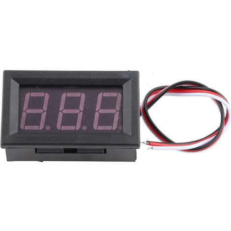 Panneau de voltmètre numérique LED à 3 fils de 0,56 pouces avec protection contre l'inversion DC0-100V (rouge) (1/5)
