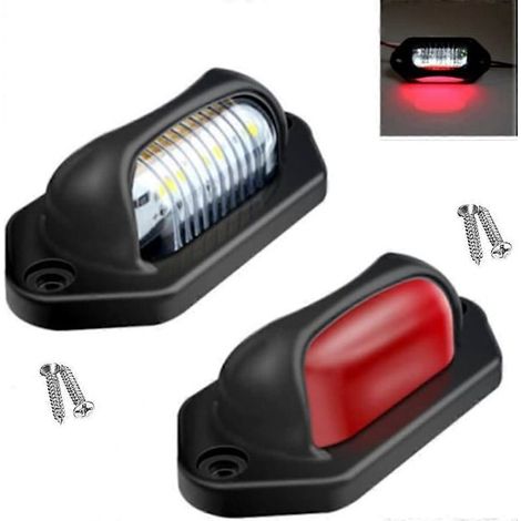2 SMD 8 LED Kennzeichenleuchten, 12V-24V Anhänger-Kennzeichenleuchten, wasserdichte Pedalleuchten, Kennzeichenleuchten (1/5)