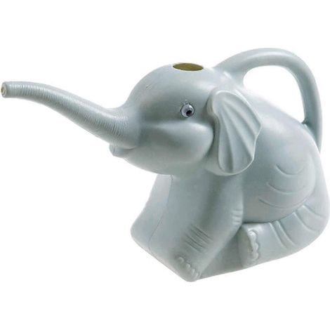 Arrosoir d'intérieur/extérieur en forme d'éléphant, bouteille d'arrosage décorative en plastique pour jardin avec bec verseur en forme de trompe, grande capacité, remplissage par le haut pour les plan (1/5)