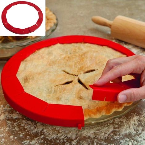 Protector de pizza de silicona reutilizable de grado alimenticio, ajustable para platos, resistente al calor, con tapa. (1/5)