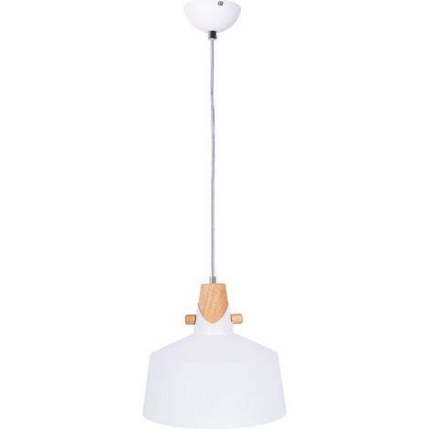 Globo - lámpara colgante - MELENA - blanco - metal - Ø 28cm - E27