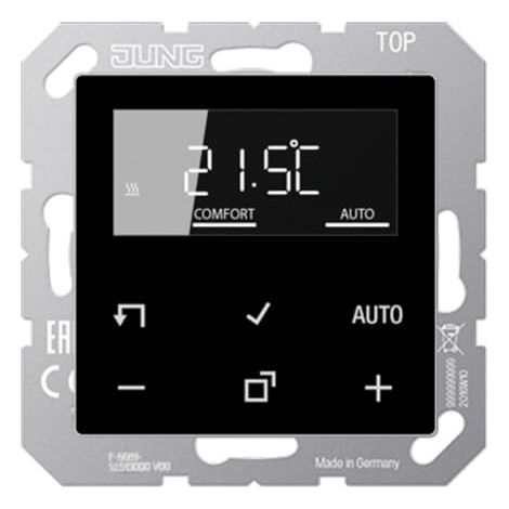 Jung LB-Management Set thermostat d'ambiance, Série AS/A, schwarz TR D A 1790 SW