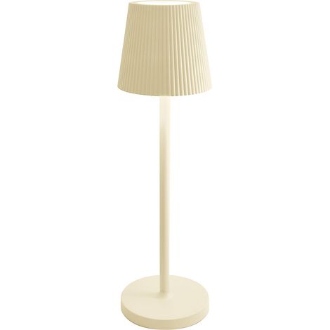 Lampe de table LED rechargeable IP54 mod. Emma couleur ivoire (1/3)