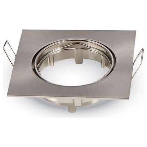 SPOT ENCASTRABLE CARRÉ ORIENTABLE Couleur Inox (1/2)