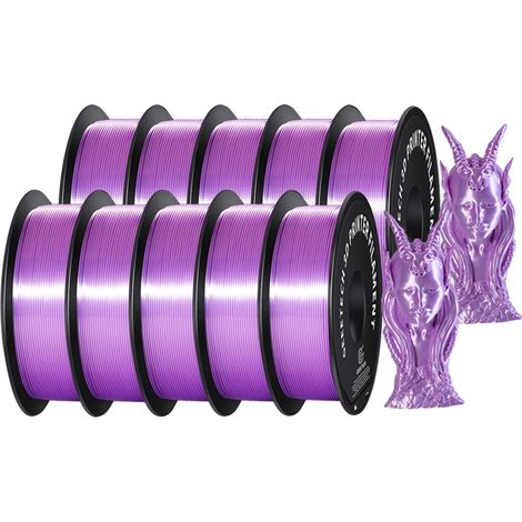 Filamento 3D, apariencia de seda, material ecológico, MORADO (1/2)