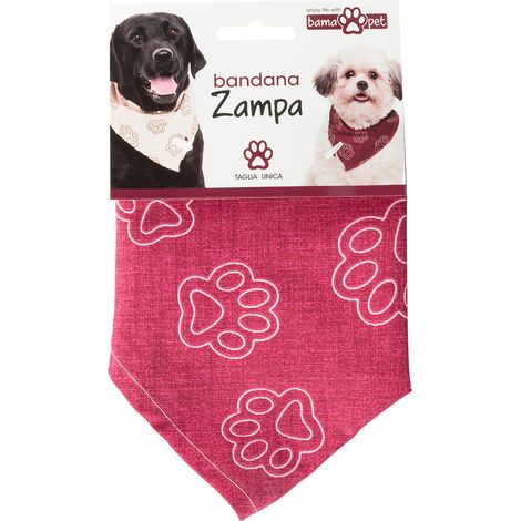 Bandana In Tessuto Con Zampa 60x60cm