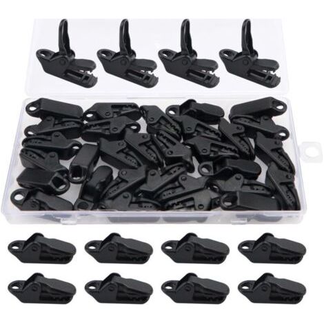 30 Pièces Clips de Bâche, Auvent Clips, Tente en Plastique Tente Snaps, Tente Clip, pour Camping Canopy Noir Clips de Bâche Auvents pour Activités de Plein Air (1/4)
