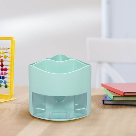 Cajones transparentes, organizadores de papelería giratorios, elegantes portalápices de gran capacidad y material de estudio para estudiantes de secundaria están disponibles con descuentos de hasta el
