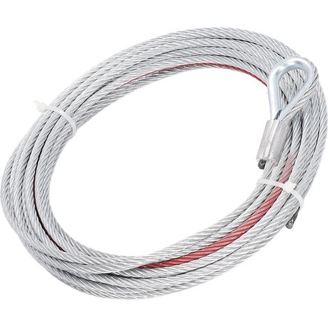 Câble de treuil 4500 LBS, fil d'acier inoxydable, diamètre 5,5 mm, longueur 10 m pour treuils de remorquage (1/5)