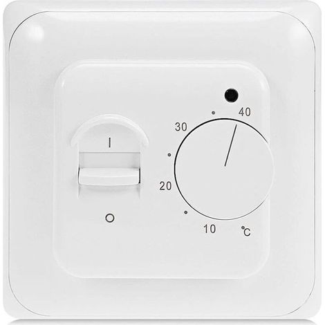 Manual Electric Room Thermostat for Underfloor Heating with AC 220V 16A Sensor, Mechanical Thermostat Controller for Underfloor Heating (1/4)