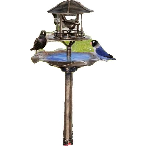 Bain d'oiseaux, Matériau en cuivre, Design en bronze antique, T1003-01-07116 (1/2)
