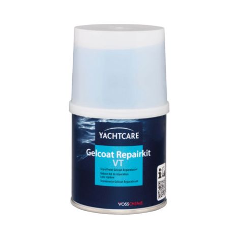 Kit riparazione gelcoat, gelcoat bianco RAL 9010, kit riparazione vetroresina, 200 g