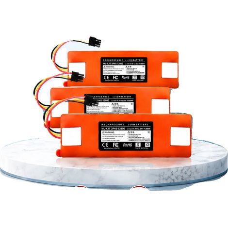Batterie d'aspirateur robot, 14,4V, capacité de 12800mAh, 14.4V 12800mAh-3 PCS (1/2)