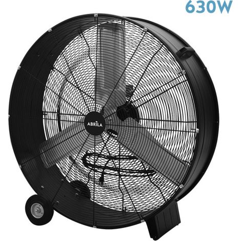 ABRILA-Industrieventilator Maximal 630W  3 Flügel aus Aluminium  2 Geschwindigkeiten  Leicht zu bewegen