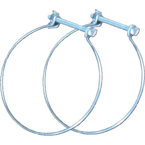 2 colliers de fixation acier S&P, Diam.125/125 mm Cf125 (1/2)