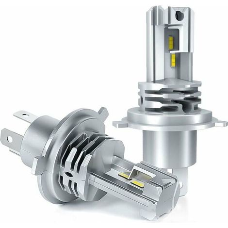 Ampoules H4 LED - 6500K - Blanc - Pour Voiture de 12V-24V - Hi/Lo Beam - Kit d'ampoule Phare de Conversion - 2 Pcs (1/4)