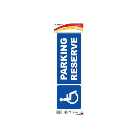 Panneau Parking réserve au handicapé- Adhésif 450x150mm - 4067032