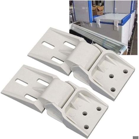 Cerniere universali orizzontali per congelatore – confezione da 2 – 3 fori – facile installazione – resistenti (1/4)