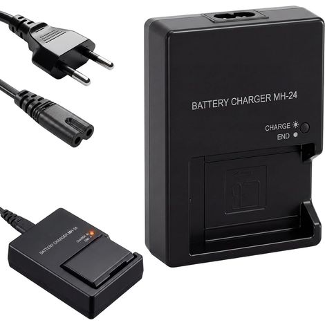MH-24 Chargeur pour EN-EL14 EN-EL14A, Chargeur Rapide Compatible avec D3100 D3200 D3300 D3400 D3500 D5100 D5200 D5300 D5500 D5600 P7000 P7100 P7700 Appareils Photo Reflex (1/5)