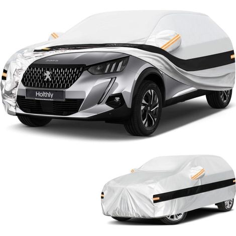Autoabdeckung SUV 10 Schichten 100% Wasserdicht für Peugeot 2008 (2013-2026) Silber (1/5)