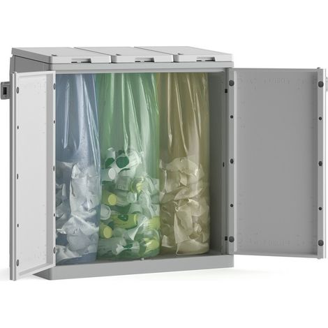 Pattumiera Recyclo Basic con 3 Ante L 330 (110+110+110) Cm 87 x 47X96 H